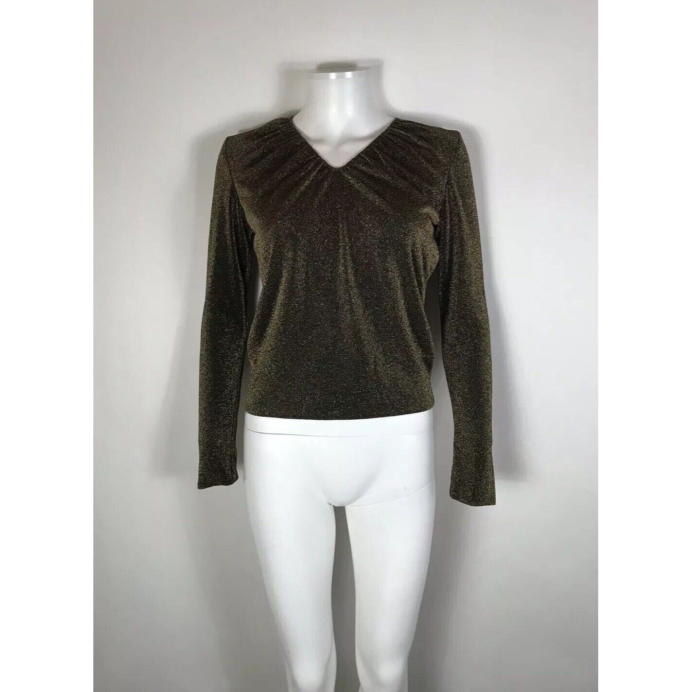 Rare Vtg Gucci by Tom Ford Gold Lurex Top AW2000 S