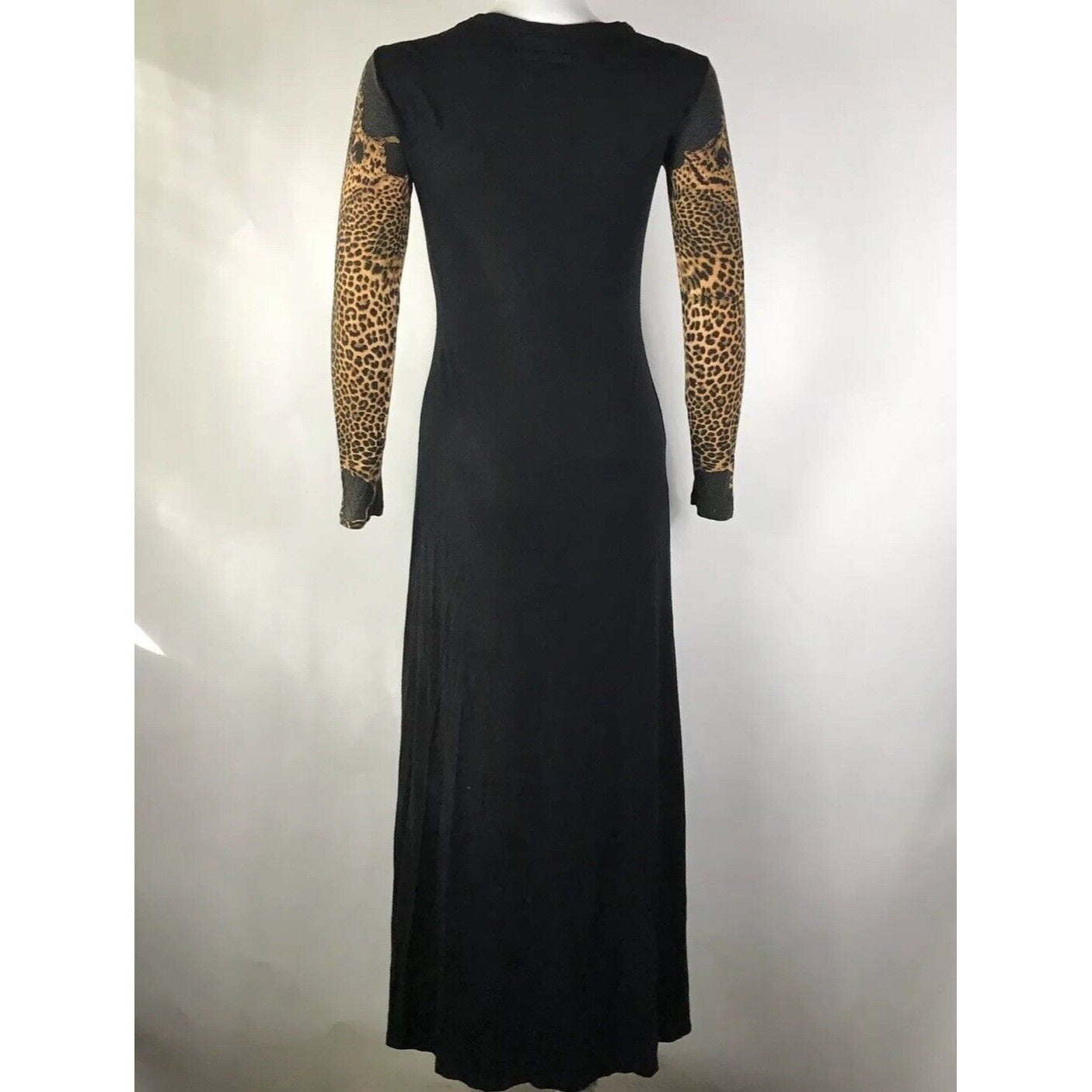 Rare Vtg Jean Paul Gaultier Leopard Sleeve Dress S/M