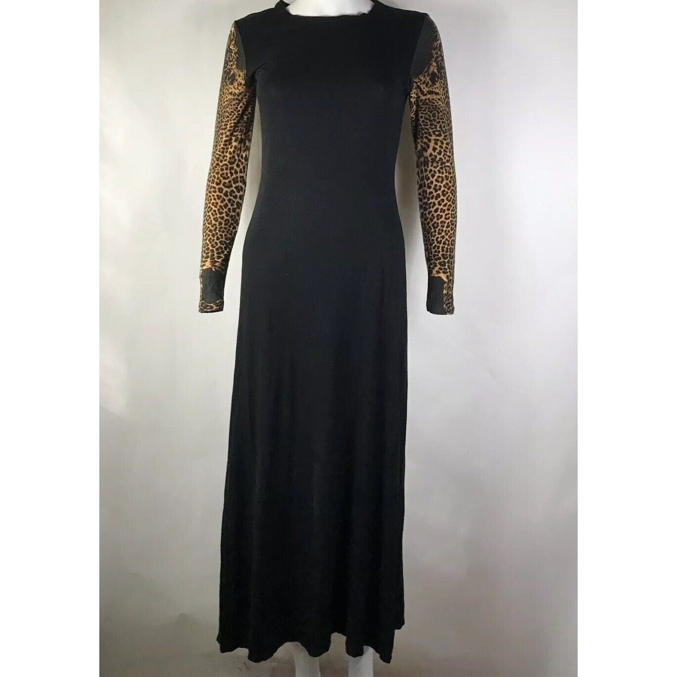 Rare Vtg Jean Paul Gaultier Leopard Sleeve Dress S/M