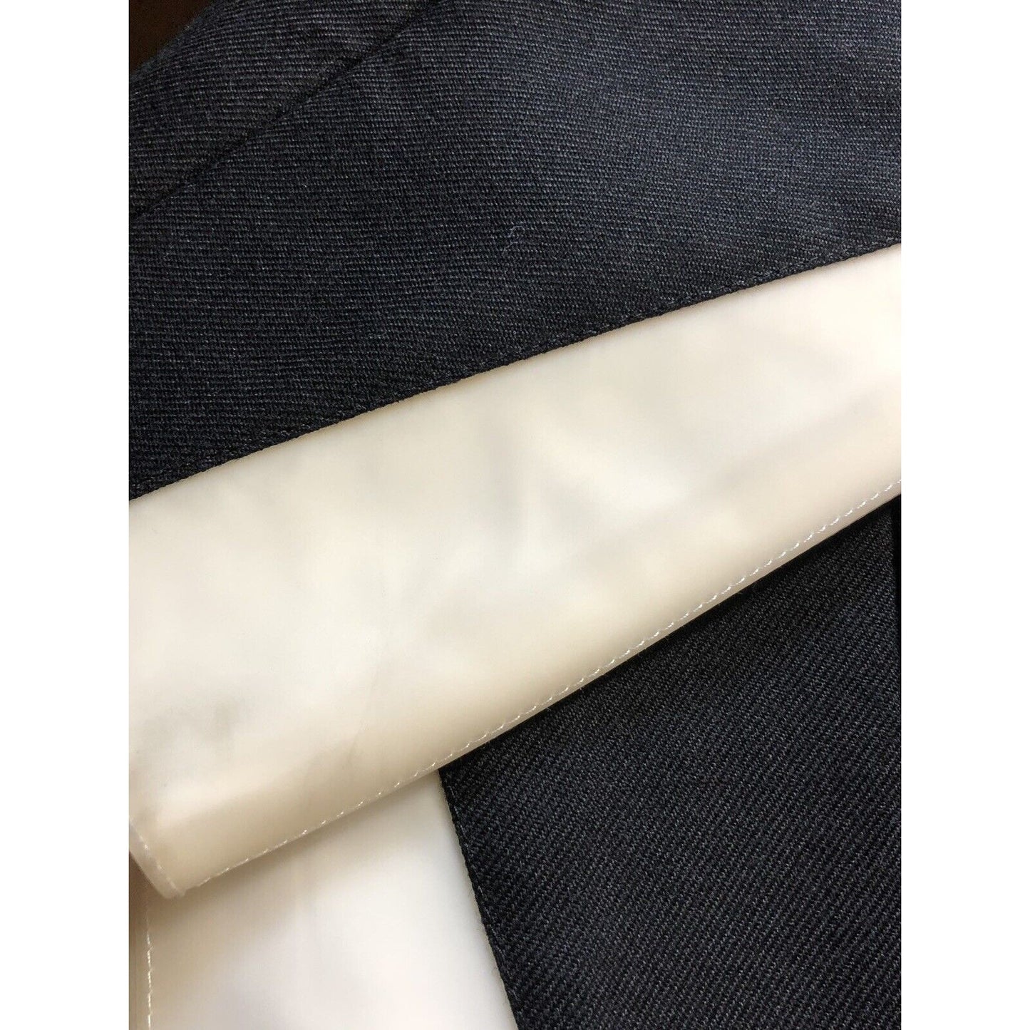 Rare Vtg Balenciaga AW2008 Black Wool & Plastic Pants S