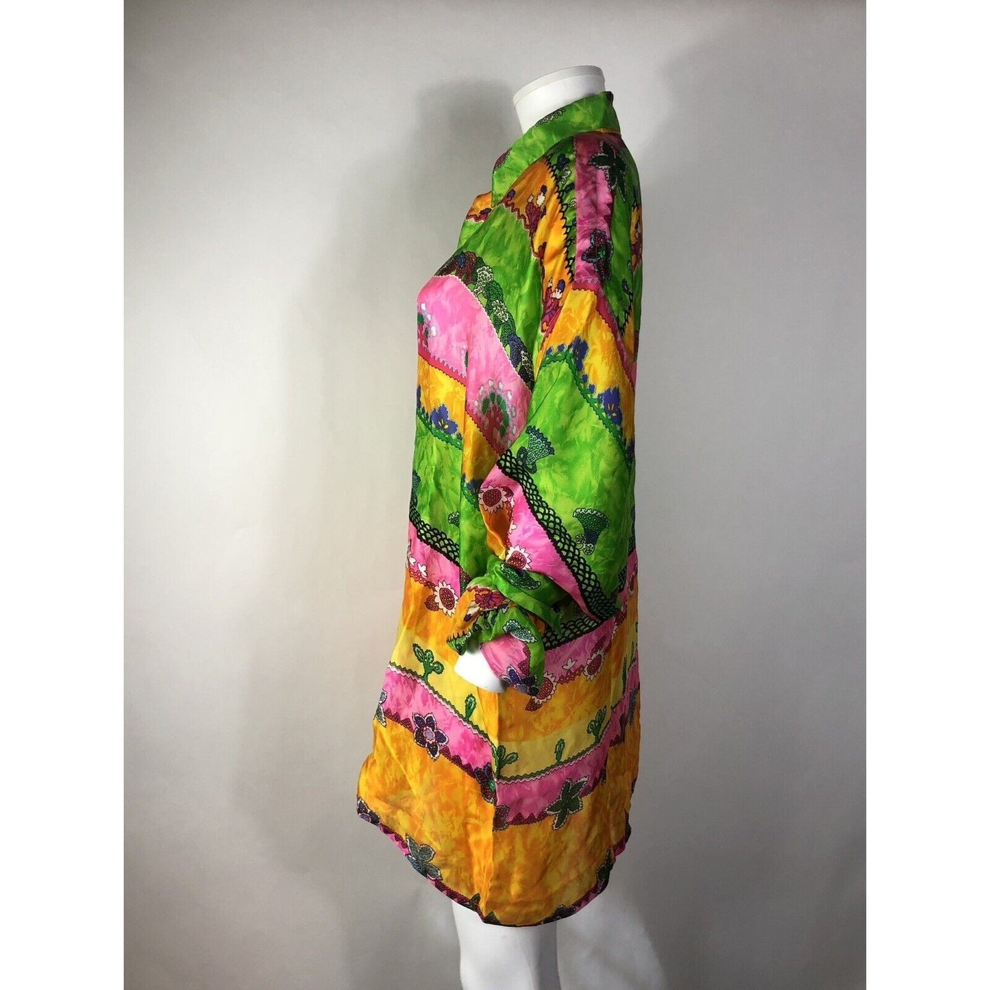 Rare Vtg Gianni Versace Multicolor Silk Shirt L