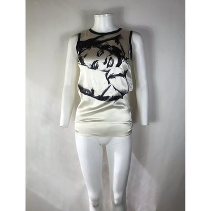 Rare Vtg Dolce & Gabbana Marilyn Monroe Print Silk Tank S