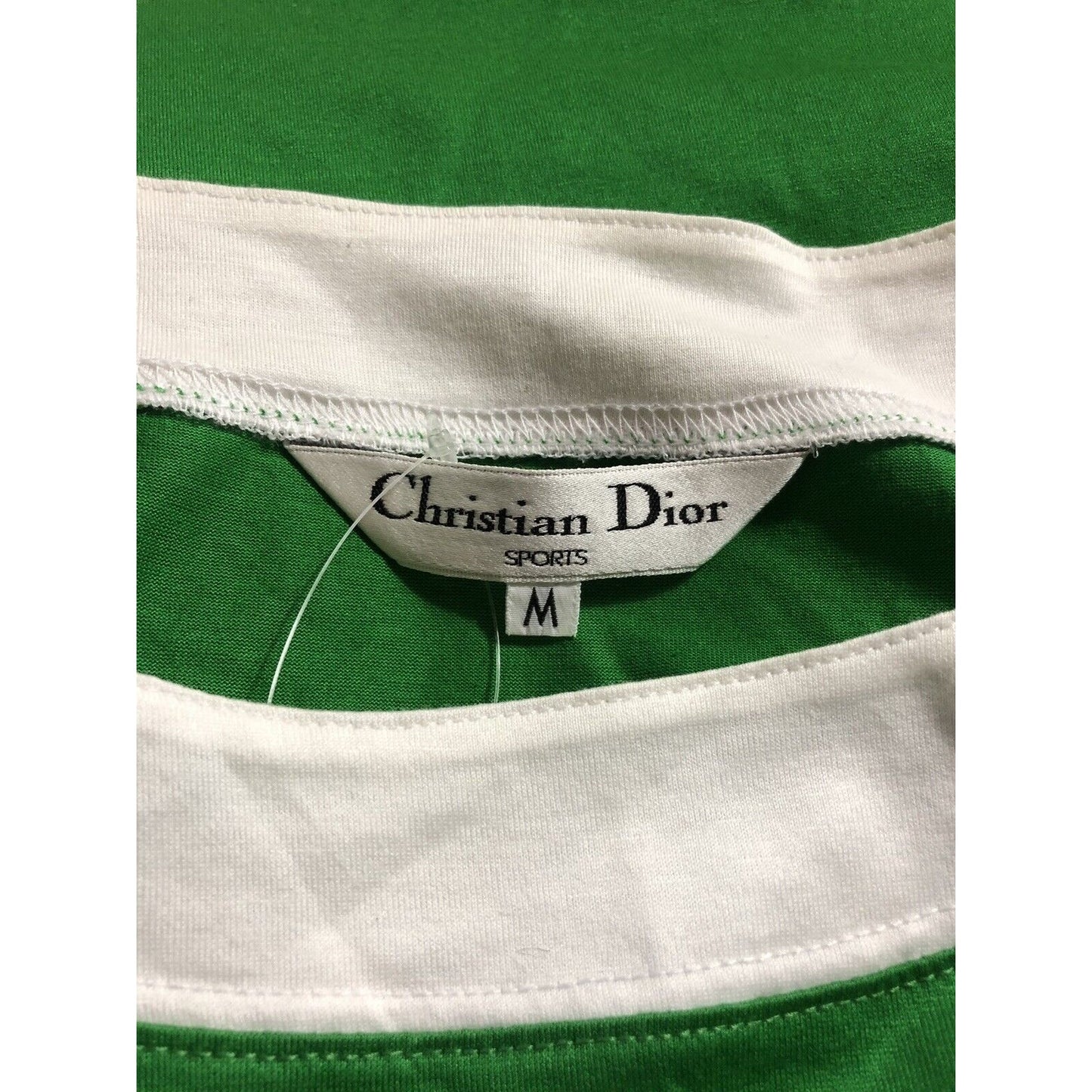 Rare Vtg Christian Dior Sports Green Logo Tee Shirt M