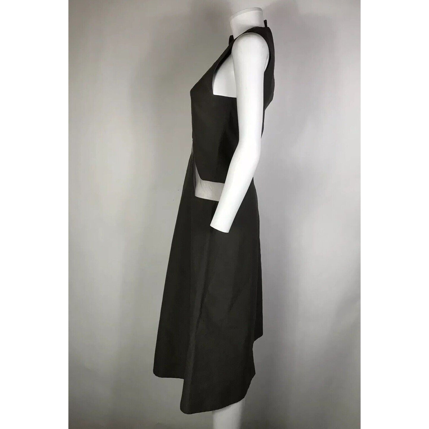 Rare Vtg Hussein Chalayan Airplane Mesh Panel SS2000 Dress S