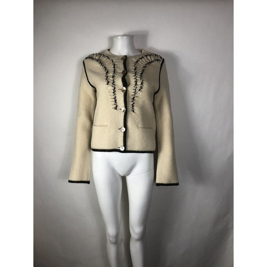 Rare Vtg Jean Paul Gaultier Cutout Wool Jacket S