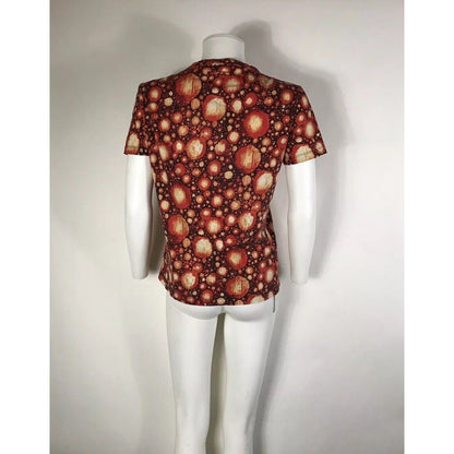 Rare Vtg Jean Paul Gaultier Homme Orange Red Spot Tee M