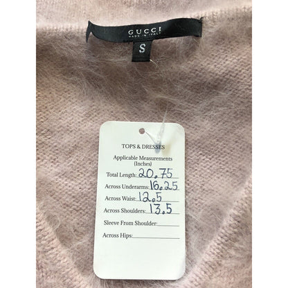 Rare Vtg Gucci Pale Pink Angora Top S