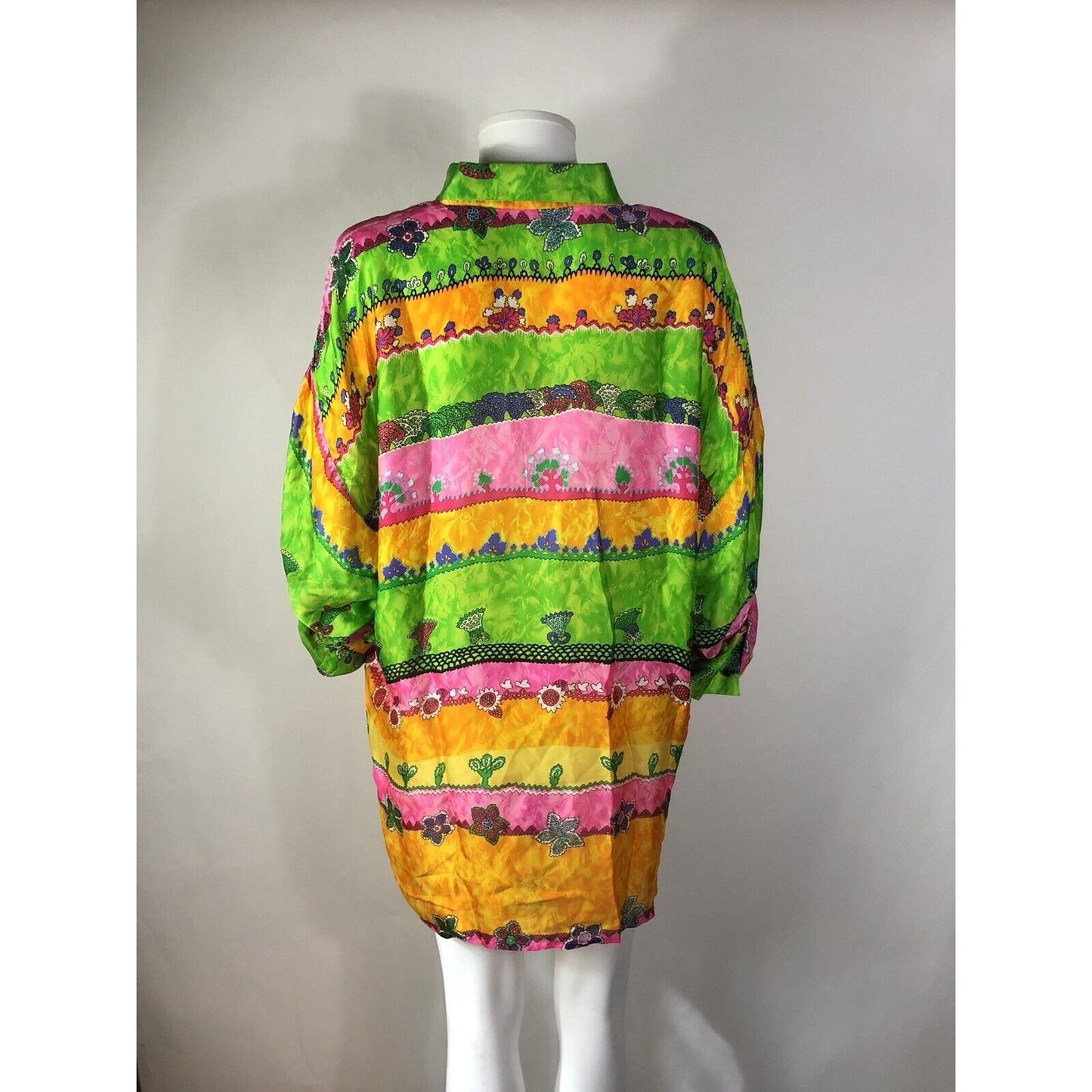 Rare Vtg Gianni Versace Multicolor Silk Shirt L