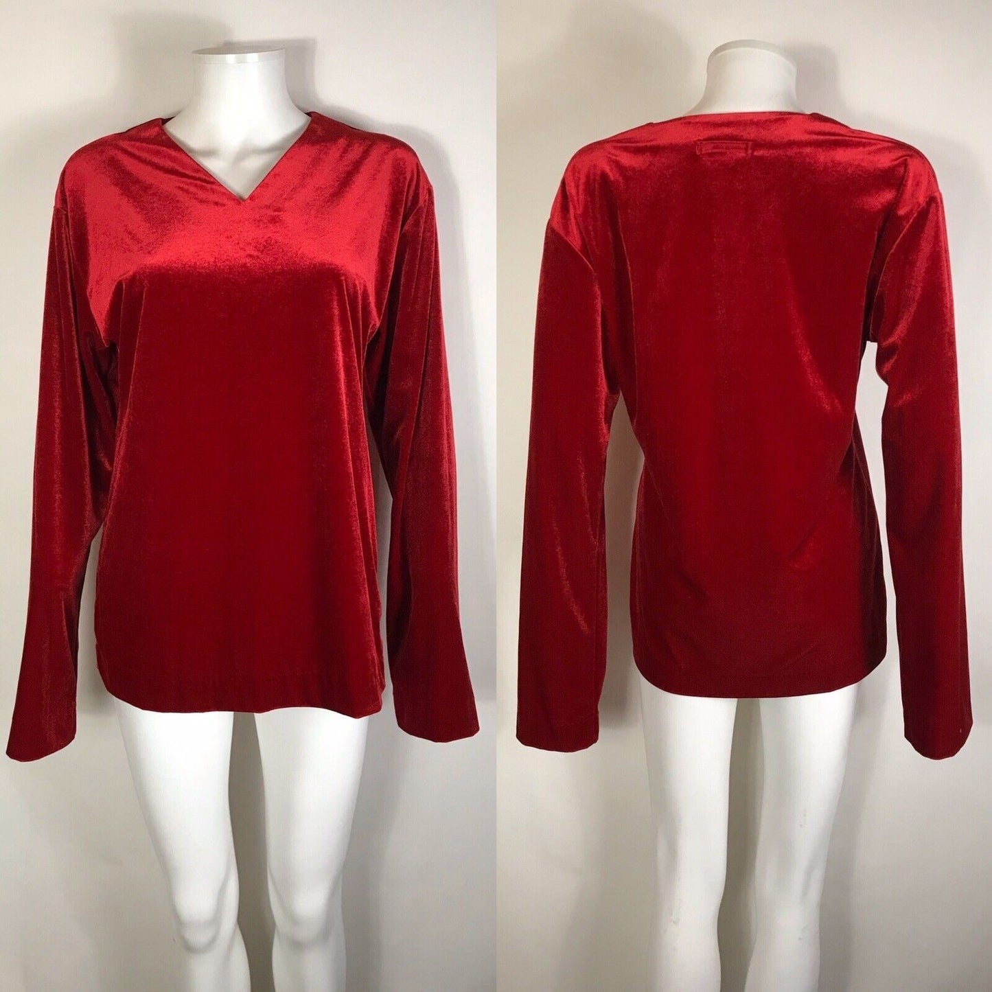 Rare Vtg Jean Paul Gaultier Homme Red Velour Tee M