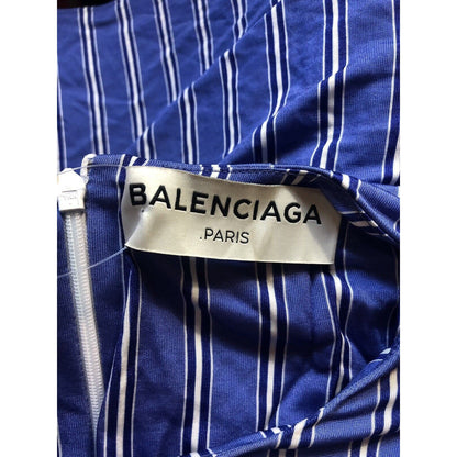 Rare Balenciaga Blue Stripe Asymmetrical Shirt XS