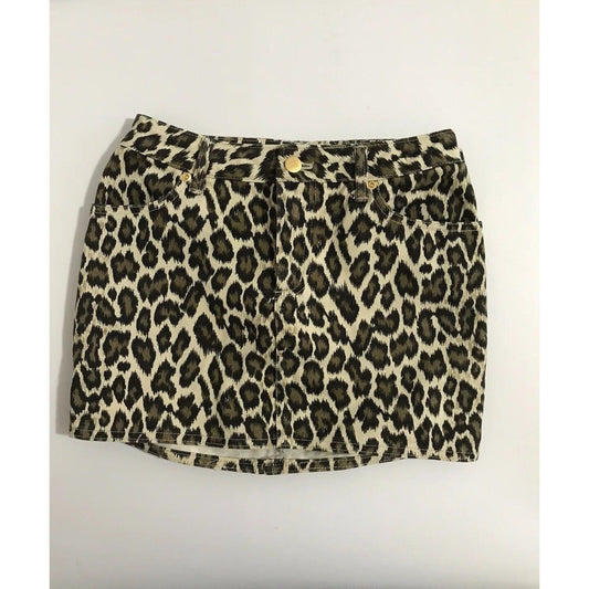 Rare Vtg Jean Paul Gaultier Junior Leopard Print Mini Skirt S