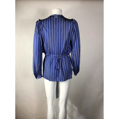 Rare Balenciaga Blue Stripe Asymmetrical Shirt XS