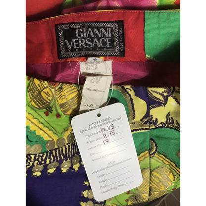 Rare Vtg Gianni Versace Multicolor Skirt 40 S