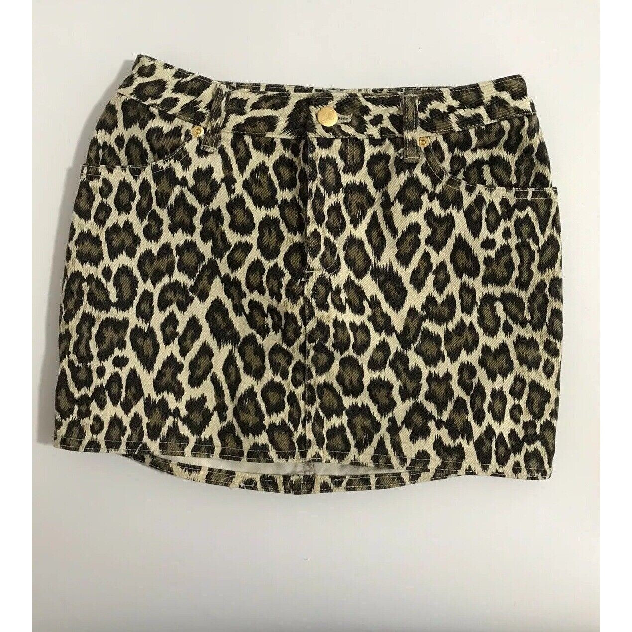 Rare Vtg Jean Paul Gaultier Junior Leopard Print Mini Skirt S