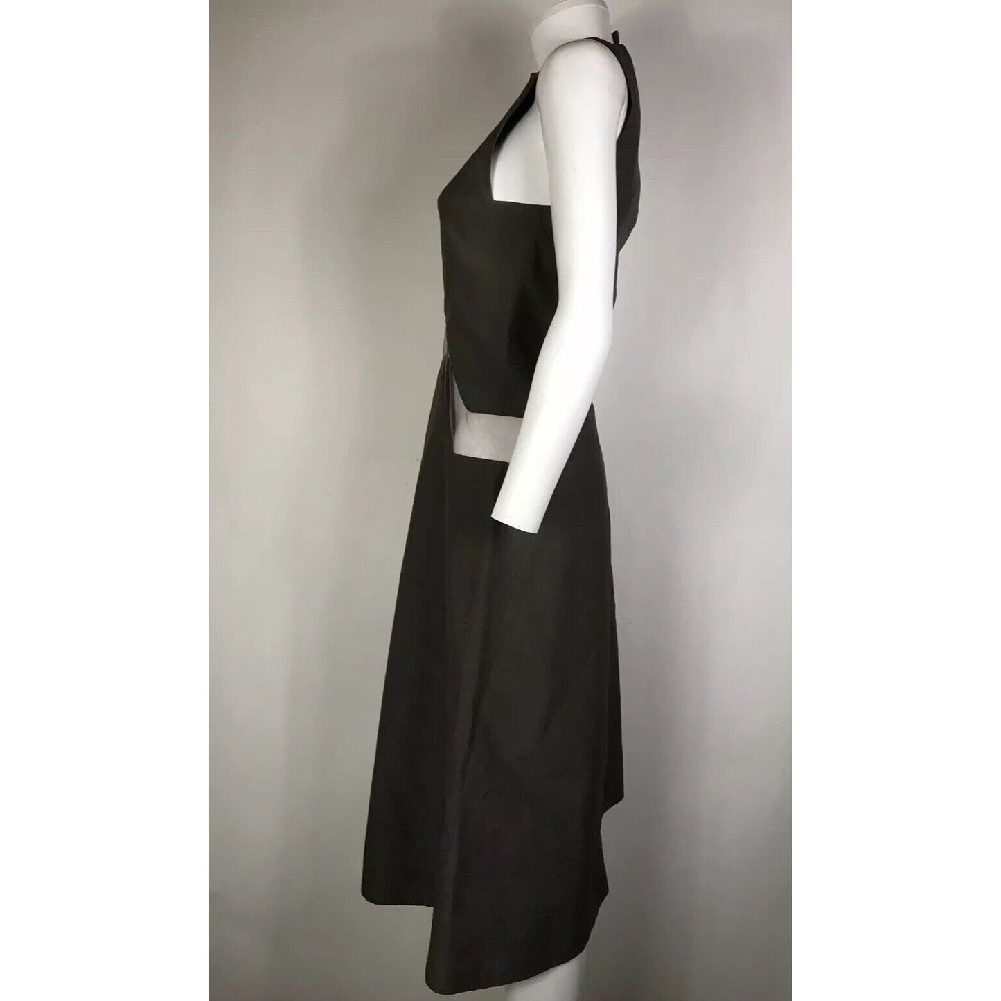 Rare Vtg Hussein Chalayan Airplane Mesh Panel SS2000 Dress S