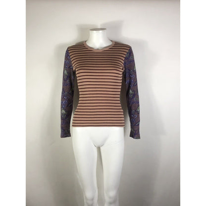 Rare Vtg Jean Paul Gaultier Jean’s Striped Tattoo Sleeve Top S