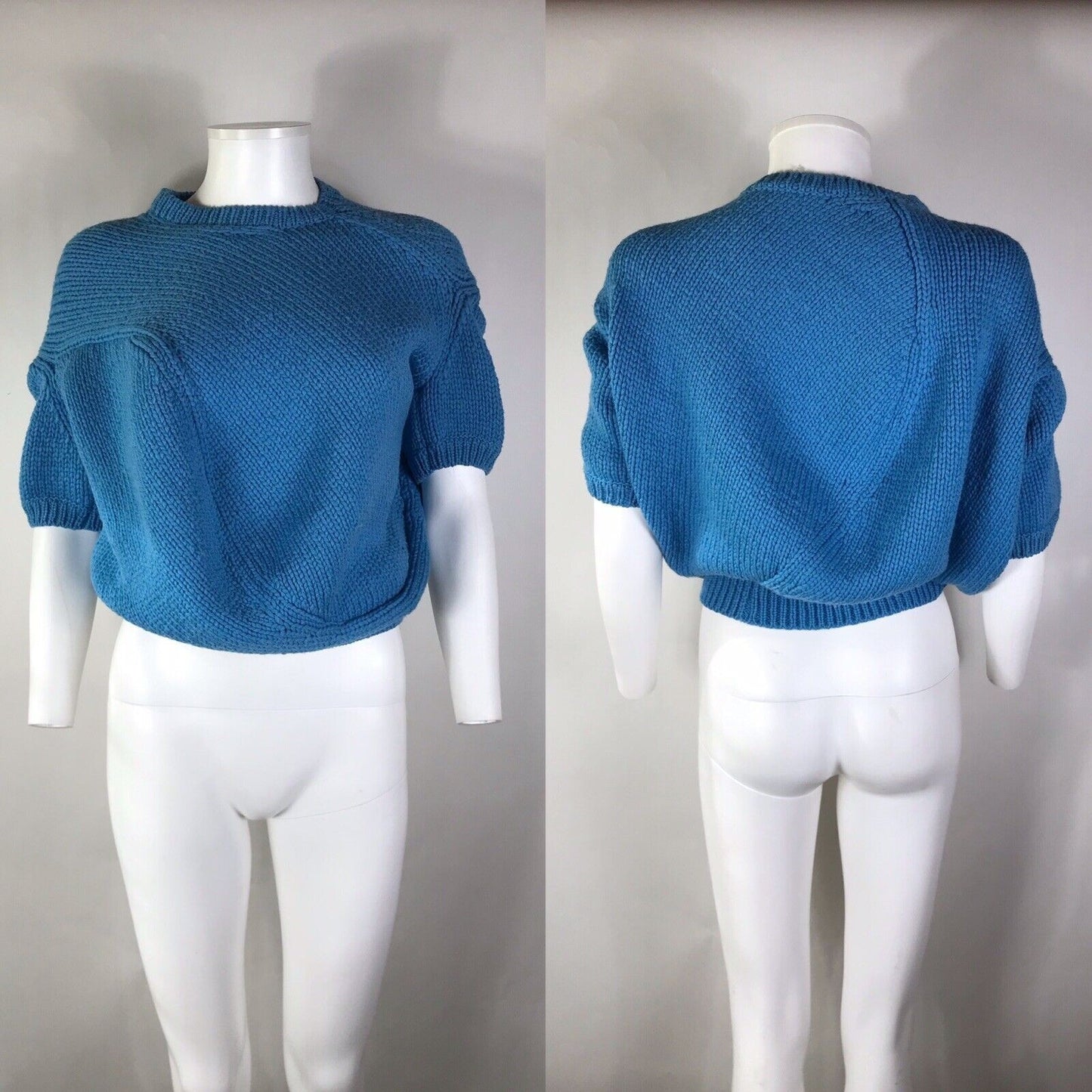 Rare Vtg Comme des Garcons Blue Lumps & Bumps Sweater SS1997 S