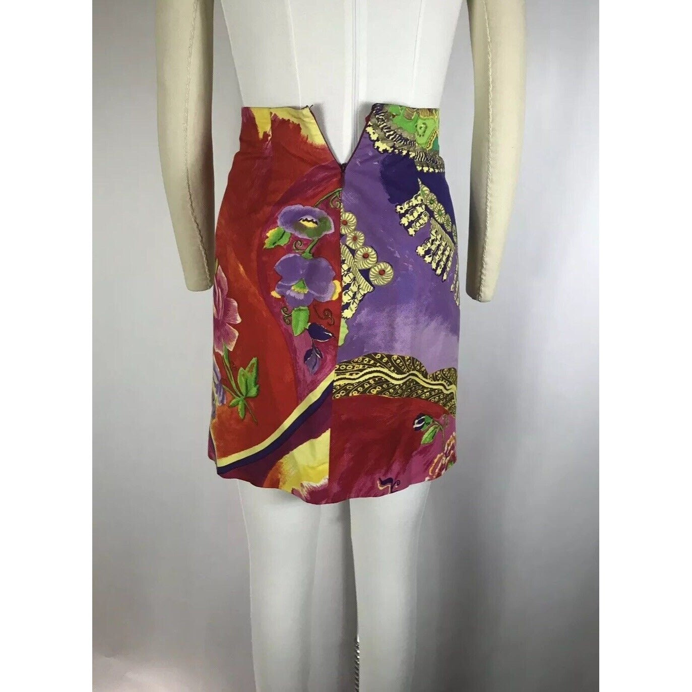 Rare Vtg Gianni Versace Multicolor Skirt 40 S