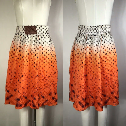 Rare Vtg Jean Paul Gaultier Orange Boxing Short Logo Skirt S