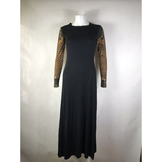 Rare Vtg Jean Paul Gaultier Leopard Sleeve Dress S/M