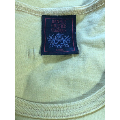 Rare Vtg Jean Paul Gaultier Classique Angel Print Yellow Top S