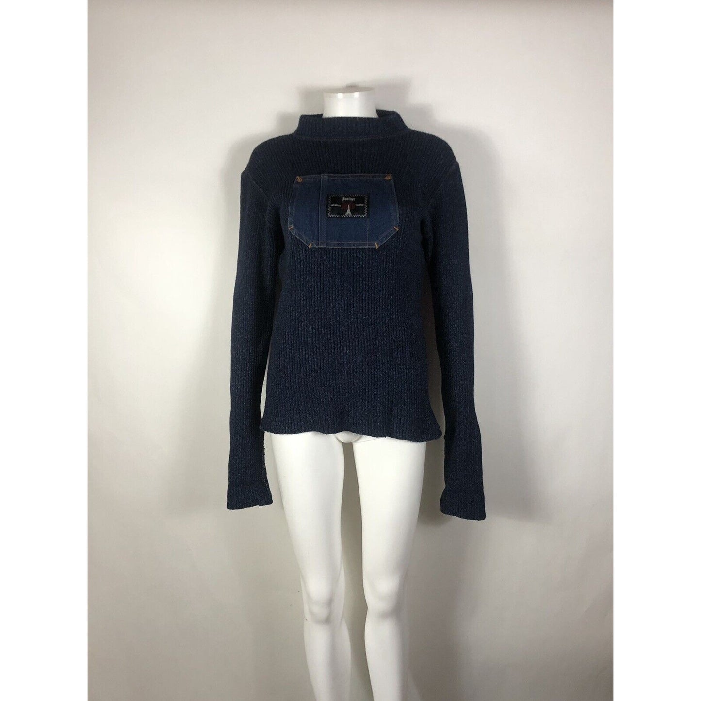 Rare Vtg Jean Paul Gaultier Jean’s Navy Pocket Sweater M