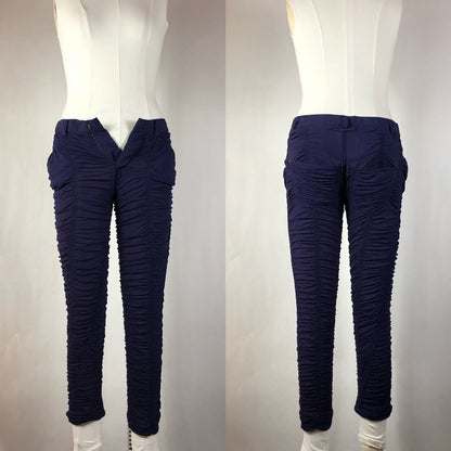 Rare Vtg Jean Paul Gaultier Purple Ruched Pants  S