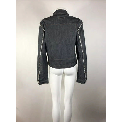 Rare Vtg Jean Paul Gaultier JPG Dark Gray Denim Jacket M