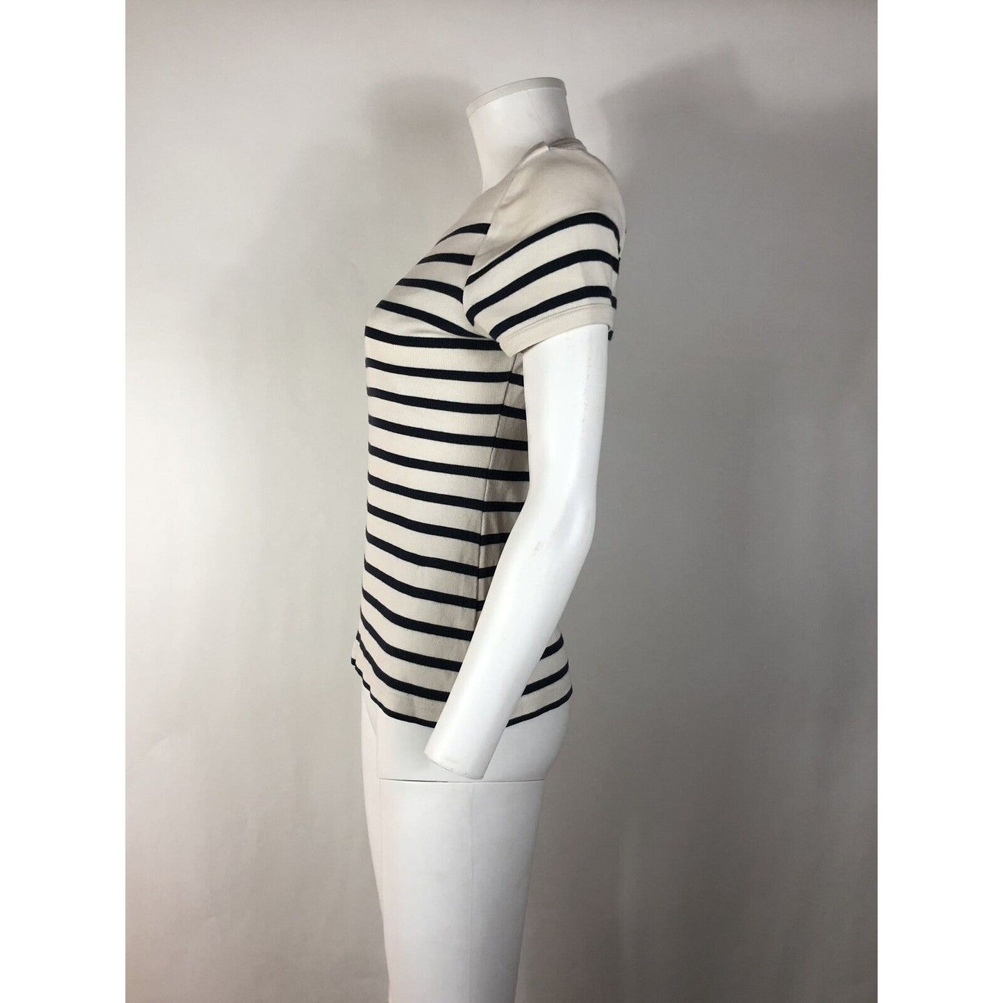 Rare Jean Paul Gaultier White & Black Striped Knit Top S