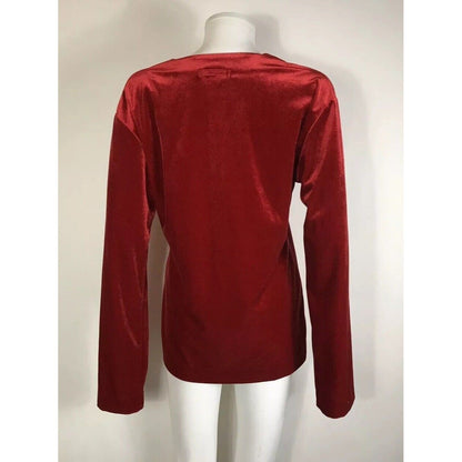 Rare Vtg Jean Paul Gaultier Homme Red Velour Tee M