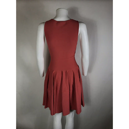 Rare Vtg Alexander McQueen Pink Flare Knit Dress XS