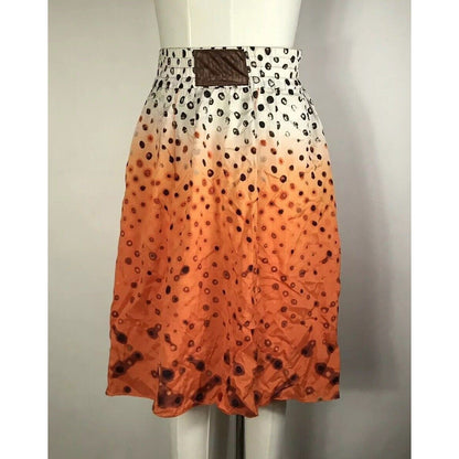 Rare Vtg Jean Paul Gaultier Orange Boxing Short Logo Skirt S