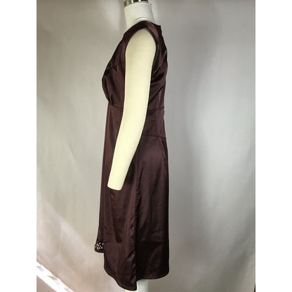 Rare Vtg Jean Paul Gaultier Laser Cut Maroon Dress S