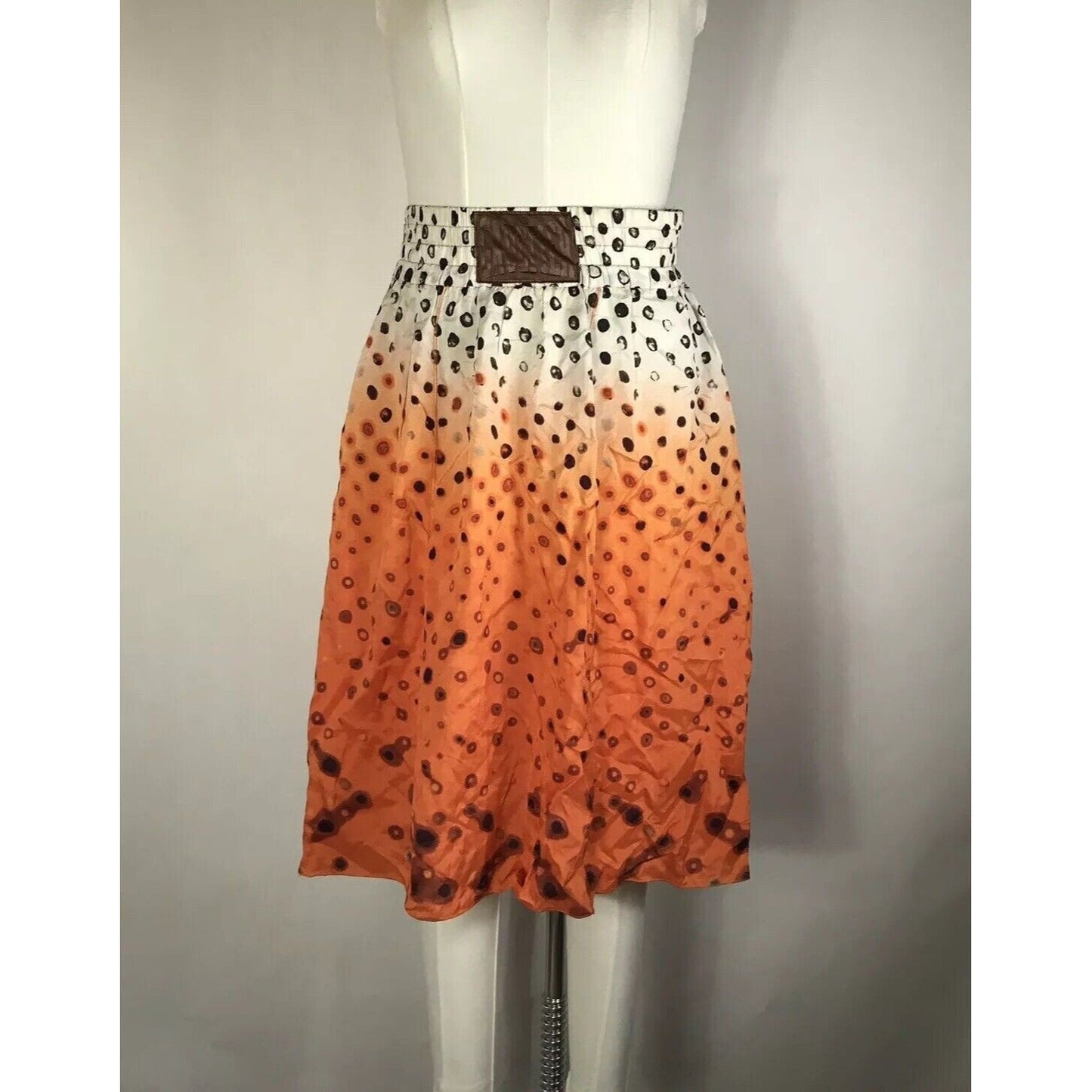 Rare Vtg Jean Paul Gaultier Orange Boxing Short Logo Skirt S