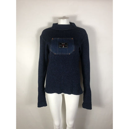 Rare Vtg Jean Paul Gaultier Jean’s Navy Pocket Sweater M