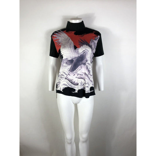 Rare Vtg Jean Paul Gaultier Homme Phoenix Print Shirt S/M