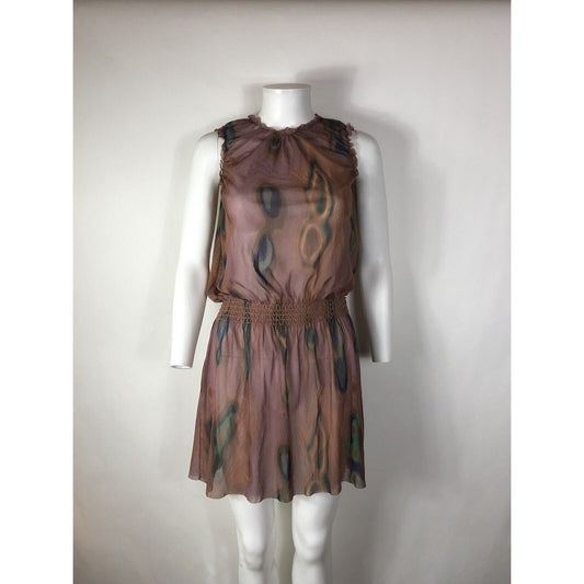 Rare Vtg Jean Paul Gaultier JPG Marble Print Sheer Mesh Dress