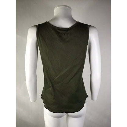 Rare Vtg Jean Paul Gaultier Green Belted Bondage Shoulder Tank Top M