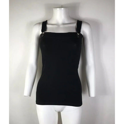 Rare Vtg Jean Paul Gaultier Black Suspender Top S