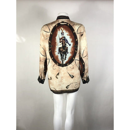 Rare Vtg Jean Paul Gaultier Horse & Electrical Cord Print Top S