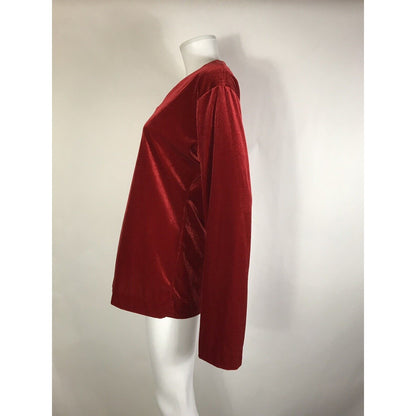 Rare Vtg Jean Paul Gaultier Homme Red Velour Tee M