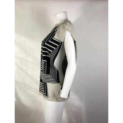 Rare Vtg Jean Paul Gaultier Black White Geometric Top S