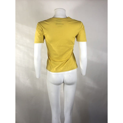 Rare Vtg Jean Paul Gaultier Classique Angel Print Yellow Top S