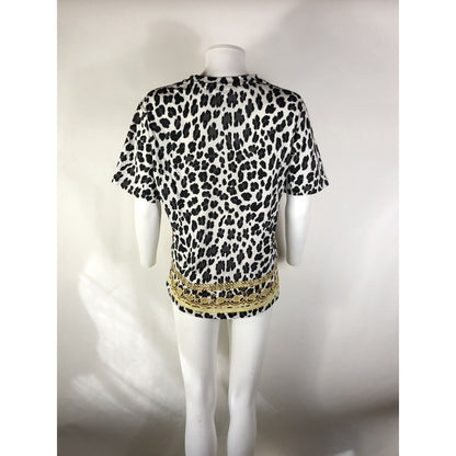 Rare Versace Yellow Gold Baroque Animalier Print T Shirt S