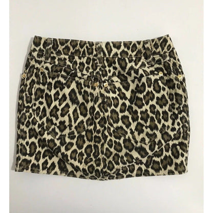 Rare Vtg Jean Paul Gaultier Junior Leopard Print Mini Skirt S