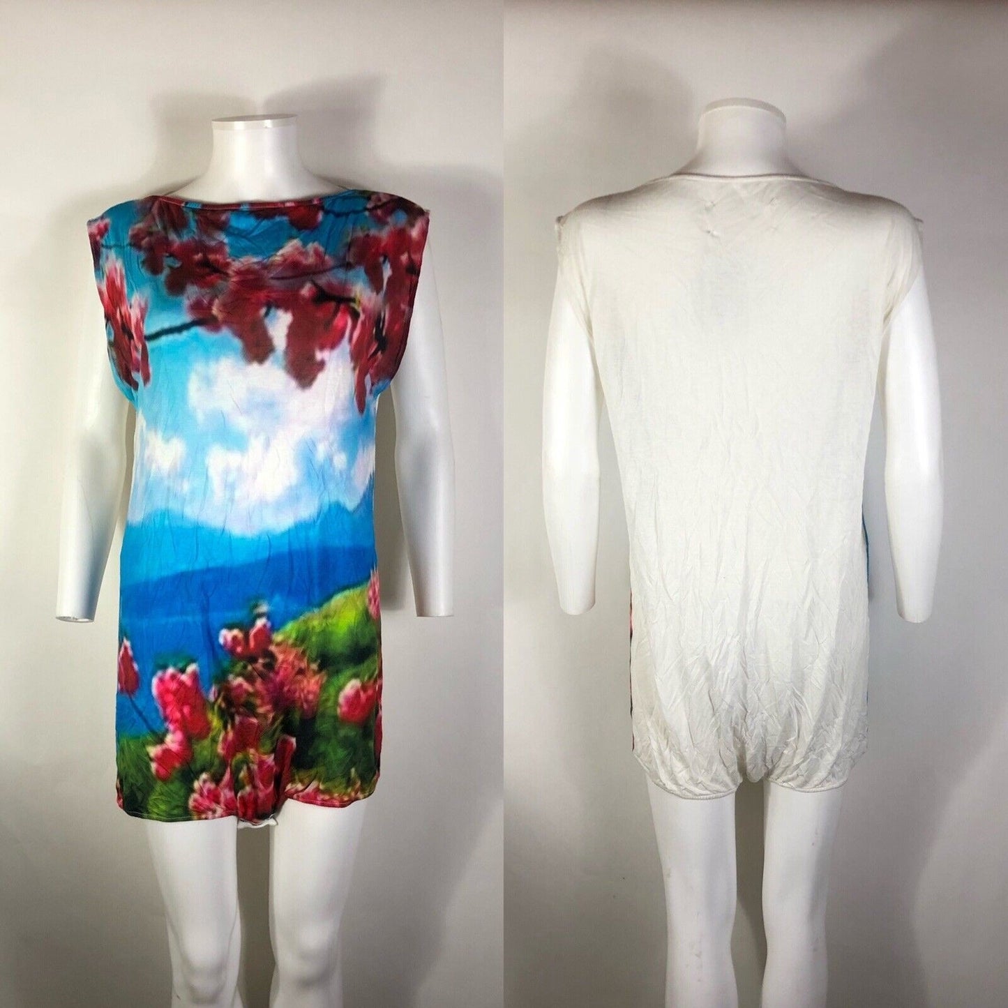 Rare Vtg Maison Martin Margiela Digital Wallpaper Print Romper S/M