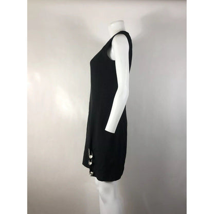 Rare Vtg Gianni Versace Black SS1994 Safety Pin Dress M