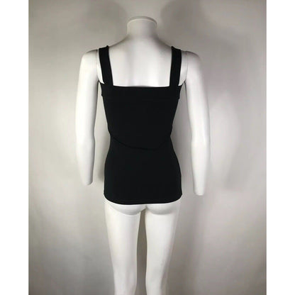 Rare Vtg Jean Paul Gaultier Black Suspender Top S