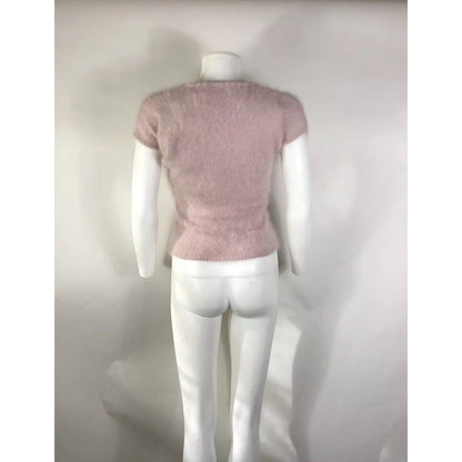 Rare Vtg Gucci Pale Pink Angora Top S